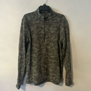Lululemon Green Camo Quarter Zip Pullover
